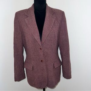 Vintage Pendleton 100% wool blazer purple herringbone (workwear, businesswear)